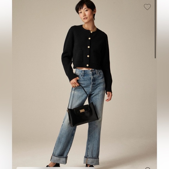 J.Crew Emile Sweater Lady Jacket XXL Black Cardigan Blazer Classic Old Money - Picture 2 of 14